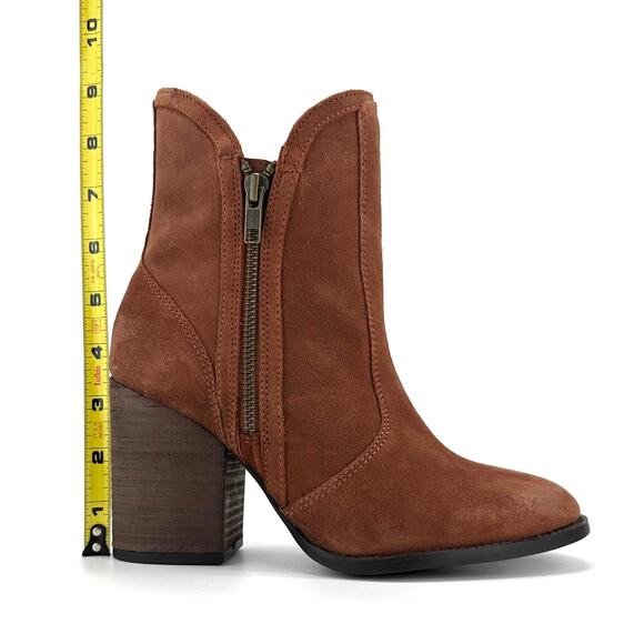 Seychelles Women Brown Heeled Ankle Boot Size 6.5 Suede Block Heel Padded New - Picture 8 of 15